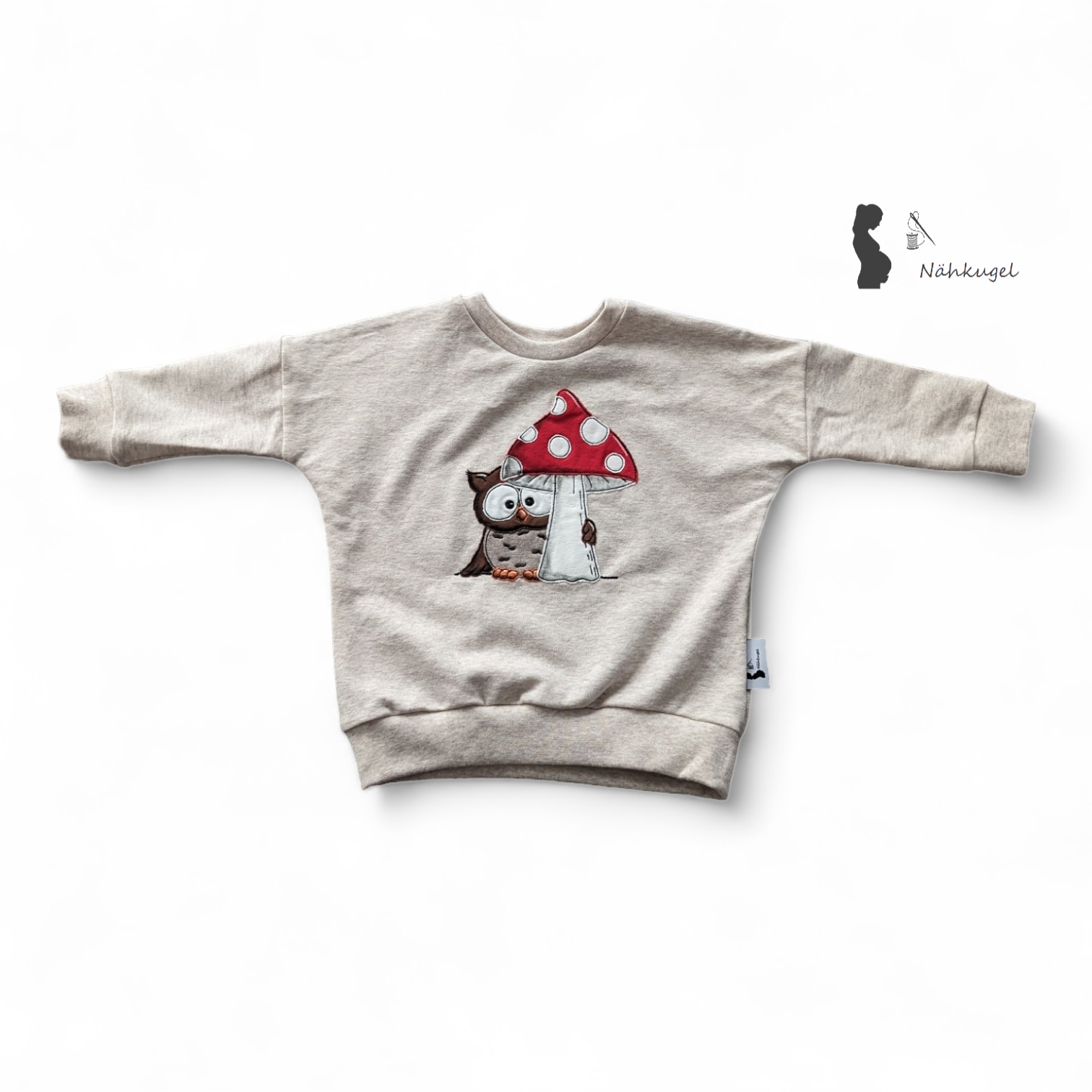 Putziges Set aus Sweatshirt und Hose mit Stickerei Eule und Fliegenpilz Gr. 68