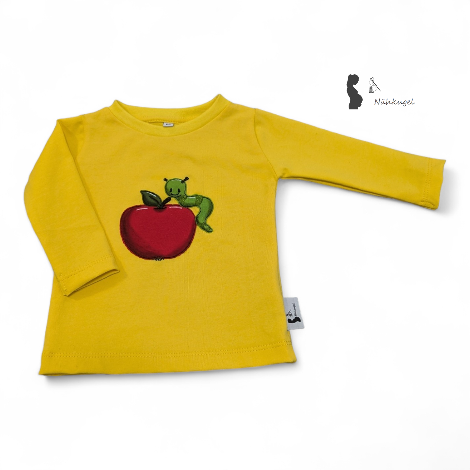 Farbenfrohes Shirt mit toller Apfelstickerei in Gr. 62